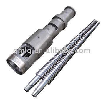  Screw And Barrel For Conical-Twin Screw Extruder ( Screw And Barrel For Conical-Twin Screw Extruder)