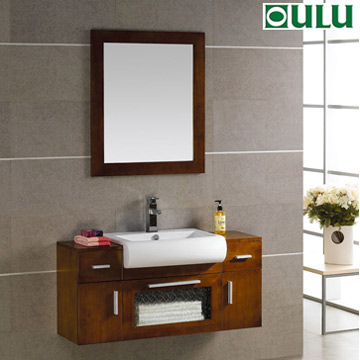  Solid Wood Bathroom Cabinet (Solid Wood Cabinet de Toilette)