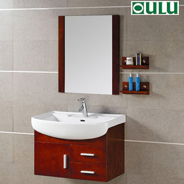  Solid Wood Bathroom Cabinet (Solid Wood Cabinet de Toilette)
