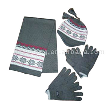  Knitted Scarf / Gloves / Hat (Strick-Schal / Handschuhe / Hat)