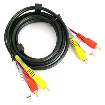  3RCA Plug to 3RCA Plug Cable (3RCA штекер к 3RCA Plug Кабельные)