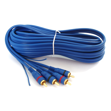  2RCA Plug to 2RCA Plug Cable with Extra Wire (2RCA штекер к 2RCA Plug Кабель с дополнительным медным)