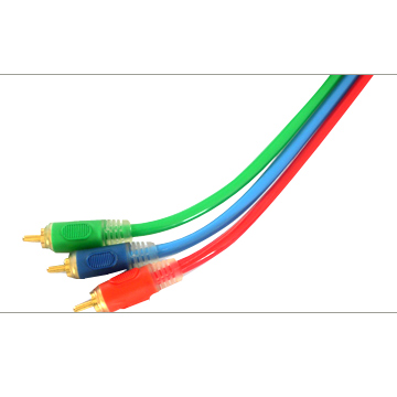  3RCA Plug to 3RCA Plug Cable (3RCA Plug to 3RCA Cable Plug)