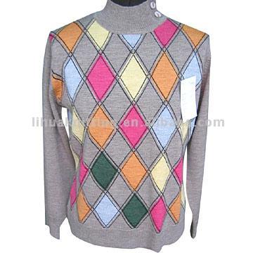  Intarsia Zip Pullover (Intarsia Pull Zip)
