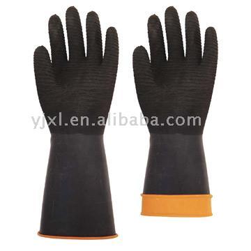  Heavy-Duty Industrial Latex Gloves (with Corrugation) (Мощные промышленные латексные перчатки (с гофра))