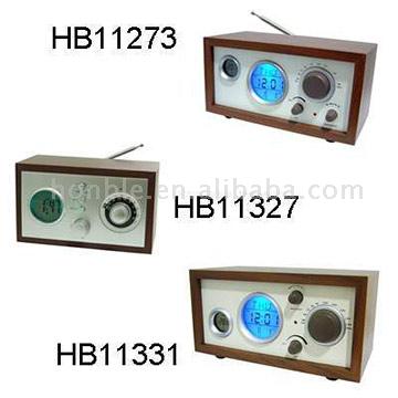  Wooden Frame Clock Radios (Деревянная рама радиочасы)