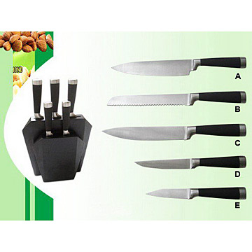  5pc Knife Set with Wooden Block ( 5pc Knife Set with Wooden Block)