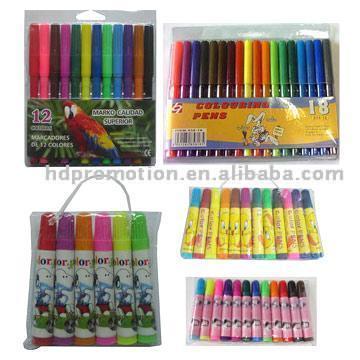 Fiber Felt Pens (Water Color Pens) (Волоконно фломастеры (Акварель ручки))