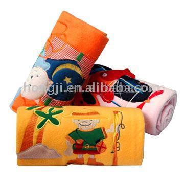  Polar Fleece Blanket With applique Embroidery ( Polar Fleece Blanket With applique Embroidery)