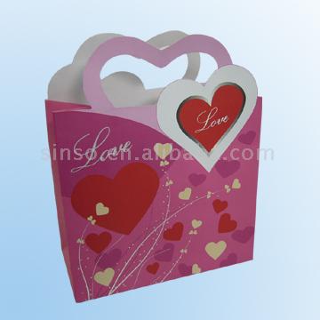  Paper Gift Bag with Integrated Handle (Papier Geschenk-Tasche mit integriertem Griff)