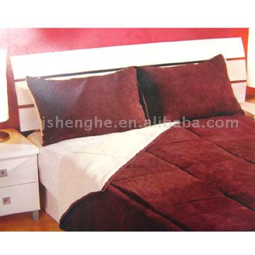  Suede and Polyester Patchwork Bedding Set (Suede et Polyester Patchwork Taies)