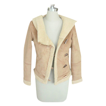 Ladies` 100% Polyester Knitted Jacket
