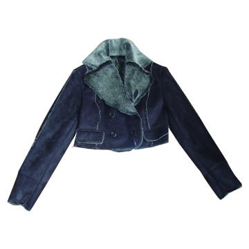  Ladies` 100% Polyester Knitted Jacket