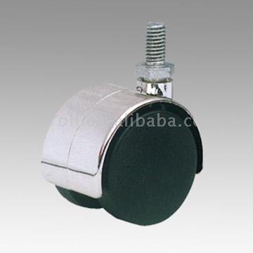  Chrome Plated Twin-Wheel Caster (Chromé Twin Wheel-Caster)