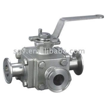  Sanitary Clamp 3-Way Ball Valve ( Sanitary Clamp 3-Way Ball Valve)