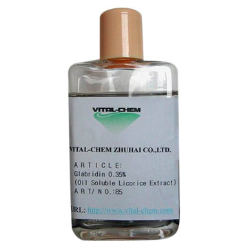  Oil soluble Licorice Extract(Glabridin 0.35%) (Растворимые масла экстракт солодкового корня (Glabridin 0,35%))