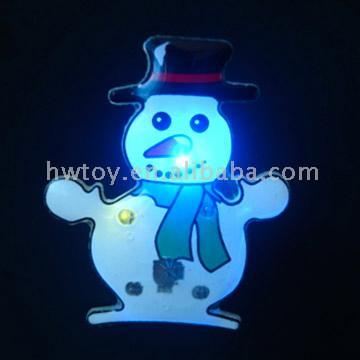  Glowing Magnetic Badge Light in Snowman Shape ( Glowing Magnetic Badge Light in Snowman Shape)