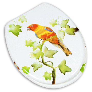Gedruckte MDF WC-Sitz (Parrot) (Gedruckte MDF WC-Sitz (Parrot))