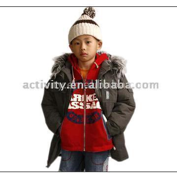  Hooded Winter Coat and Knitted Wear with Hat