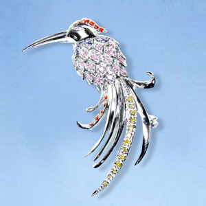  Well-Designed Sterling Silver Brooches W/cz