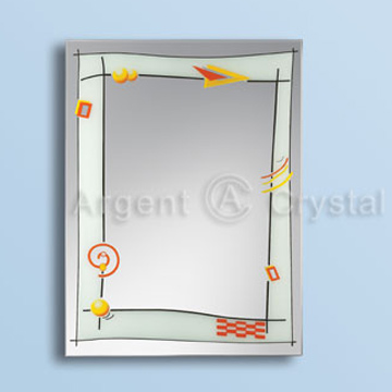  Bathroom Decorative Mirror with Silk-Screen Printing ( Bathroom Decorative Mirror with Silk-Screen Printing)
