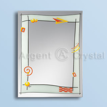  Bathroom Decorative Mirror with Silk-Screen Printing