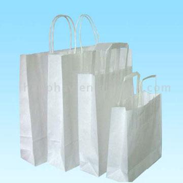  White Kraft Paper Bag with Handle ( White Kraft Paper Bag with Handle)