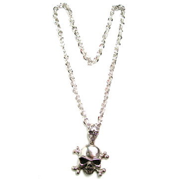  Alloy Human Skull Pendant Necklace (Сплав черепе человека кулон ожерелье)