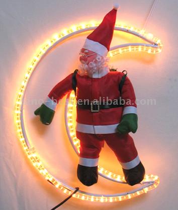  Santa Climbing The Lighting Moon (Santa Climbing The Moon Lighting)