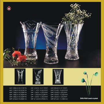  Trumpet Shaped Crystal Vase