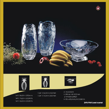  Crystal Vase and Fruit Tray ( Crystal Vase and Fruit Tray)