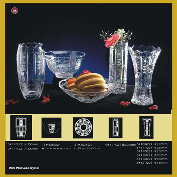 Crystal Vase and Bowl (Vase en cristal et Bowl)