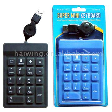  Silicone Keypad with Retractable Cable (Силиконовая клавиатура с убирающимся Кабельные)