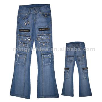  Ladies` Cargo Jeans