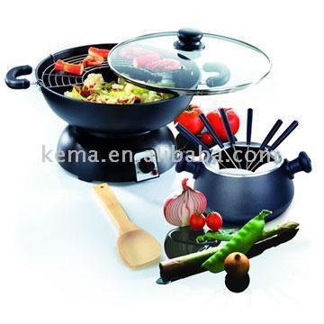  Electric Wok & Fondue Set ( Electric Wok & Fondue Set)