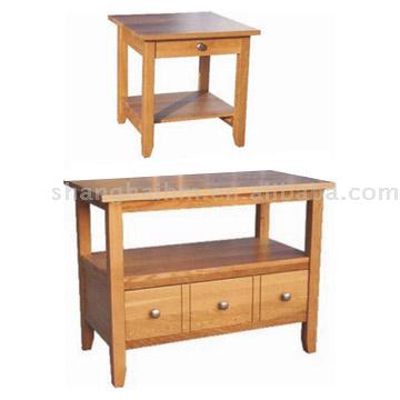  Oak Side Table and TV Unit (Oak Table auxiliaire et Unité TV)