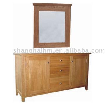  Oak Sideboard and Mirror ( Oak Sideboard and Mirror)