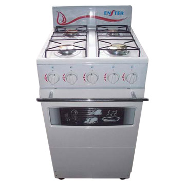  4-Burner Gas Stove with Oven