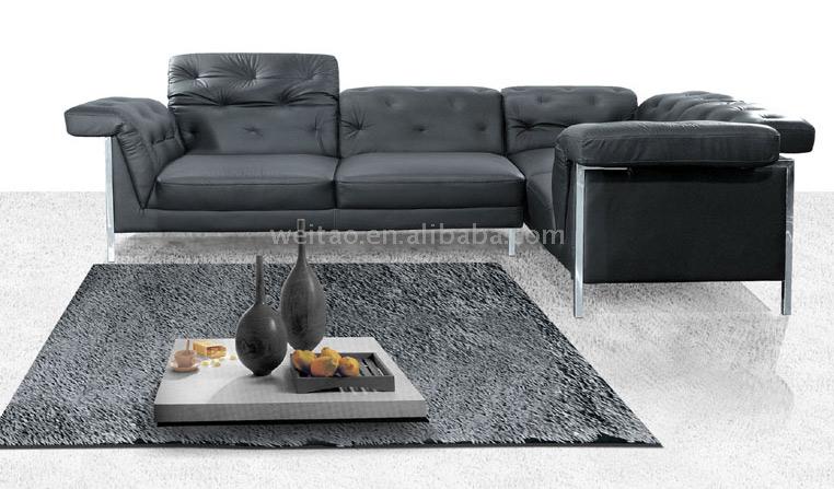  BS076B Leather Sofa (BS076B Ledercouch)