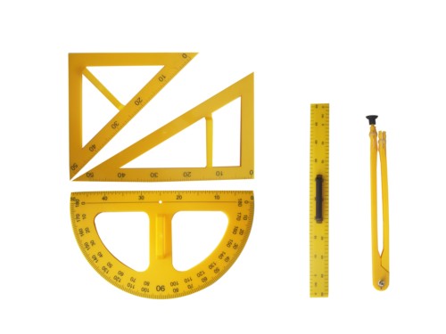  Stationery, Compass, Ruler, Protractor (Papeterie, Compas, règle, rapporteur)