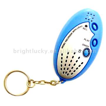  Recorder Key Chain with LED Light