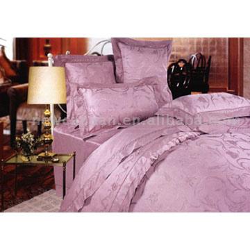  Cotton Satin Jacquard Quilt Cover with Embroidery