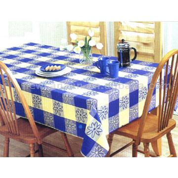  Cotton Yarn Dyed Jacquard Floral Table Cloth (Хлопок окрашенная пряжа жаккард цветочные скатерть)
