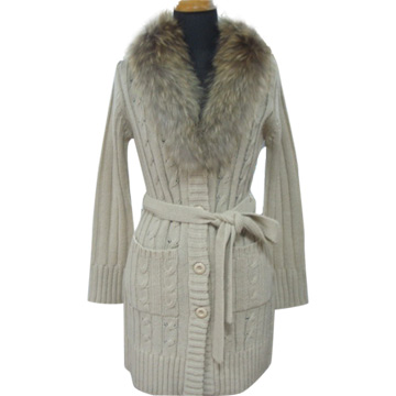  Sweater Coat with Fox Fur ( Sweater Coat with Fox Fur)