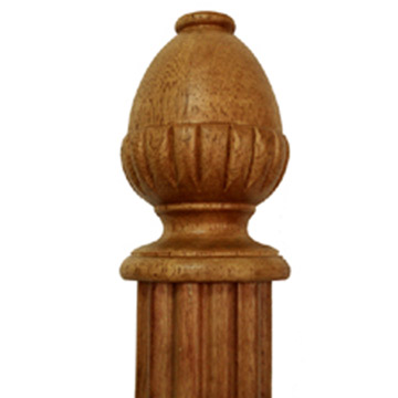  Fluted Wooden Pole Set (Cannelés en bois Pôle Set)