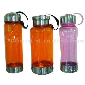  Sports PC Water Bottles with S/S Lid and Bottom (Спорт PC бутылки с водой с S / S дном и крышкой)