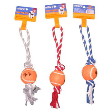  Cotton Rope Tug Toy with Ball (Хлопок Перетягивание канатной Игрушка с мячем)