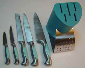  5 Knife Set with Block (5 Ensemble de couteaux avec Block)