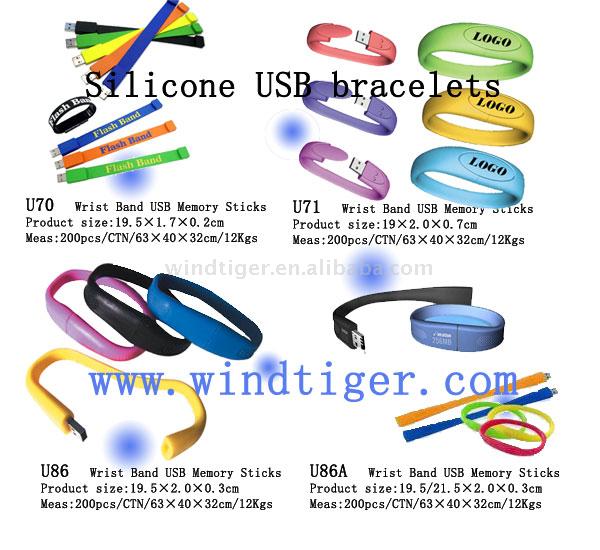  Silcon USB Braclets (Silcon USB Braclets)