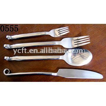  Stainless Steel Flatware (0555) (Couverts de table en acier inoxydable (0555))